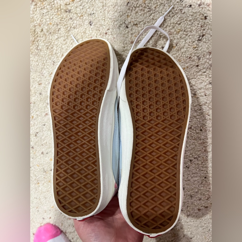 Pink white light blue checkered Vans men’s 7.5 - Picture 4 of 9